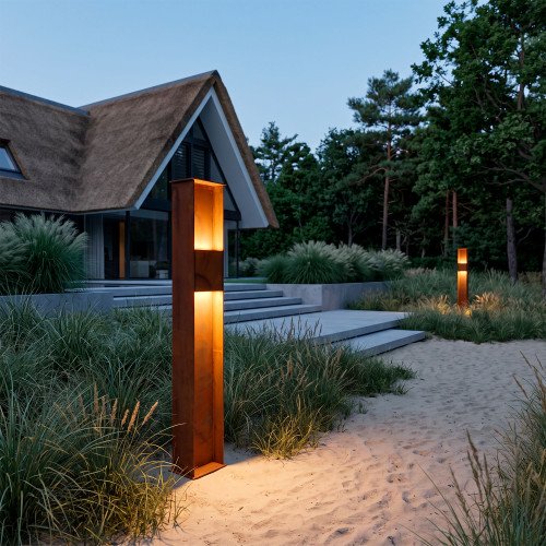 Éclairage extérieur Ferro 140 lampe de jardin en acier Corten