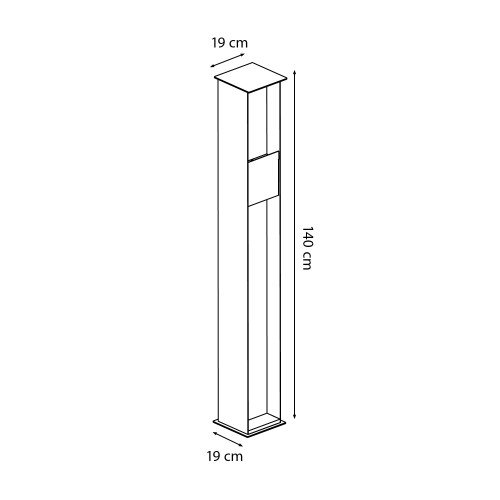 Éclairage extérieur Ferro 140 lampe de jardin en acier Corten