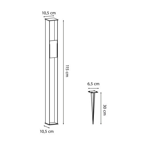 Éclairage extérieur Ferro 115 lampe de jardin en acier Corten