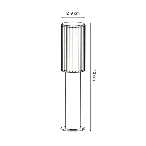 Éclairage extérieur Sablon 3 lampe de jardin brun-noir