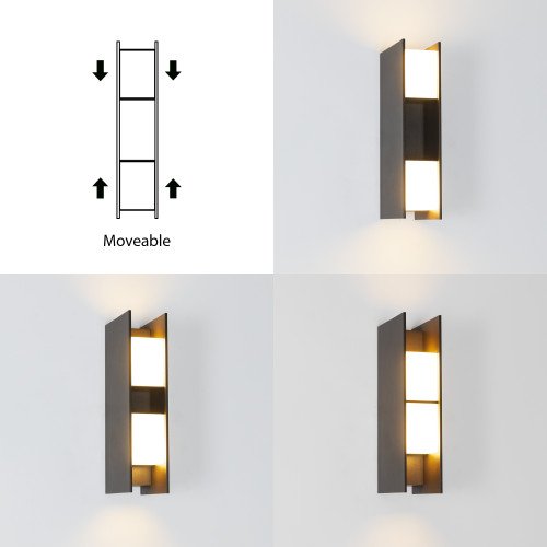 Lampe extérieure Forms applique murale brun-noir moderne