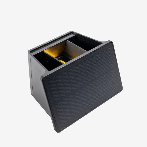 Lampe extérieure Mitch applique murale solaire noire moderne
