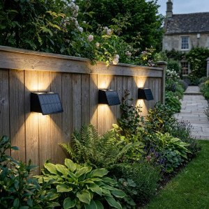 Lampe extérieure Mitch applique murale solaire noire moderne
