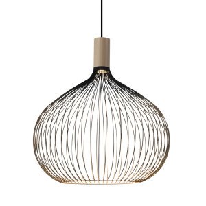 Éclairage intérieur suspension Isabel noir beige