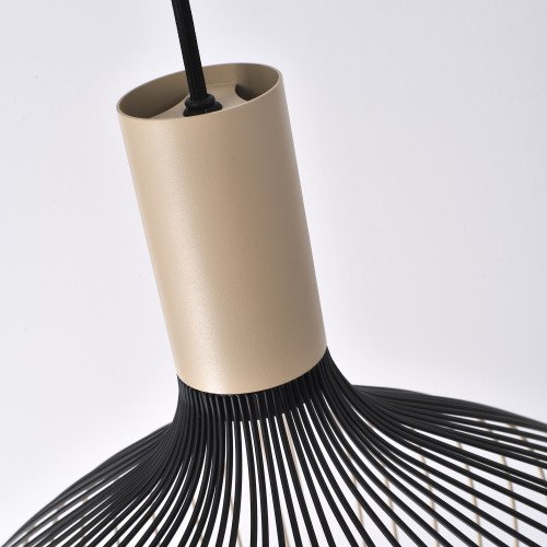 Éclairage intérieur suspension Isabel noir beige