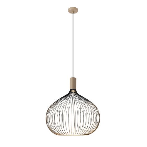 Éclairage intérieur suspension Isabel noir beige