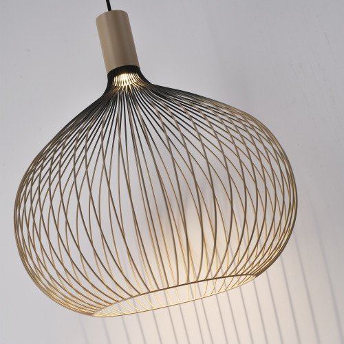 Éclairage intérieur suspension Isabel noir beige