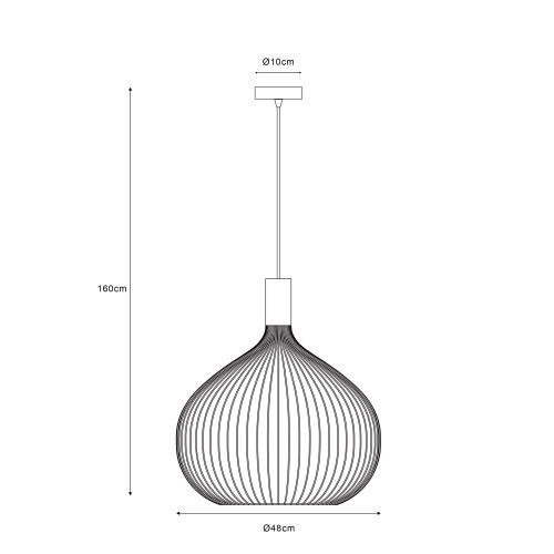 Éclairage intérieur suspension Isabel noir beige