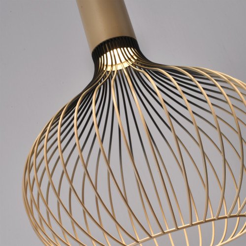 Éclairage intérieur suspension Isabel 3 lumières noir beige