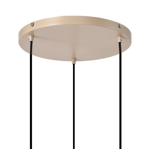 Éclairage intérieur suspension Isabel 3 lumières noir beige