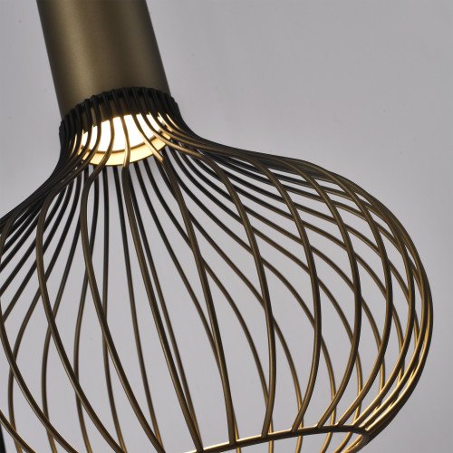 Éclairage intérieur suspension Isabel 5 lumières noir or
