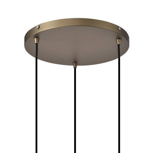 Éclairage intérieur suspension Isabel 3 lumières noir Or