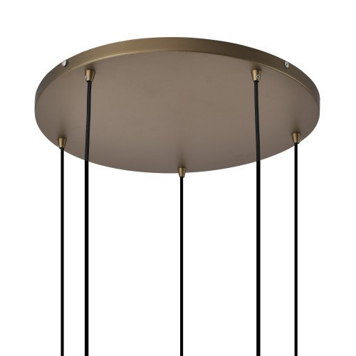 Éclairage intérieur suspension Isabel 5 lumières noir or
