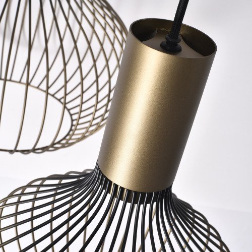 Éclairage intérieur suspension Isabel 8 lumières noir or