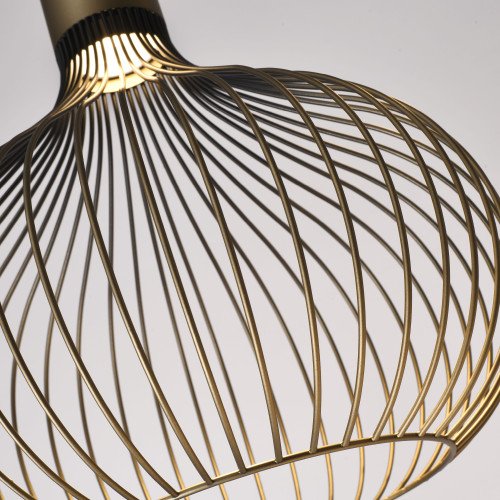 Éclairage intérieur suspension Isabel 8 lumières noir or