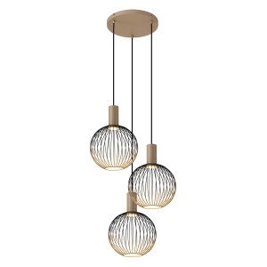 Éclairage intérieur suspension Ascha noir beige