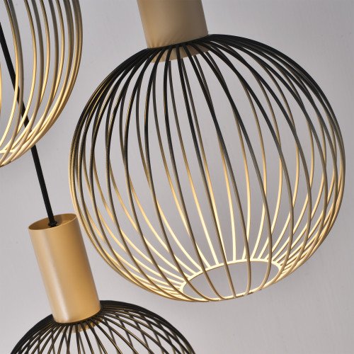 Éclairage intérieur 5 suspension Ascha noir beige