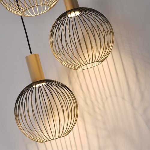 Éclairage intérieur 5 suspension Ascha noir beige