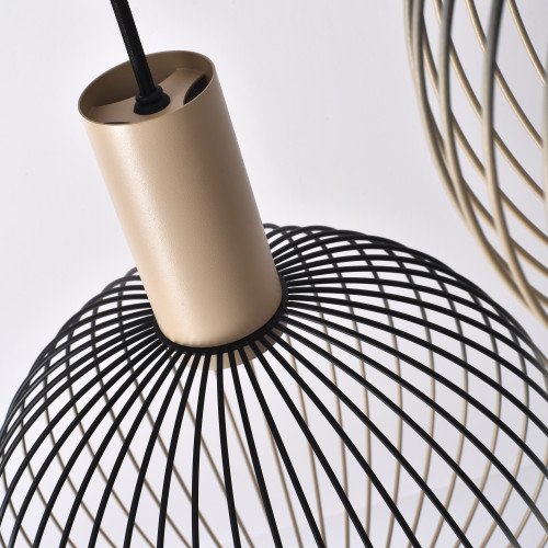 Éclairage intérieur 5 suspension Ascha noir beige