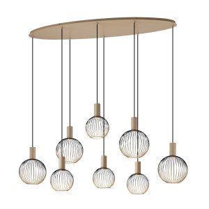 Éclairage intérieur 8 suspension Ascha noir beige