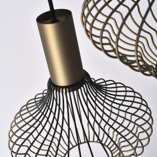 Éclairage intérieur Asli 5 lumières noir or