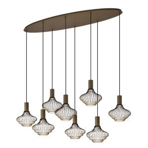 Éclairage intérieur Asli 8 lumières noir or