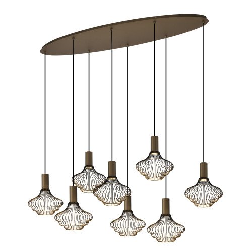 Éclairage intérieur Asli 8 lumières noir or