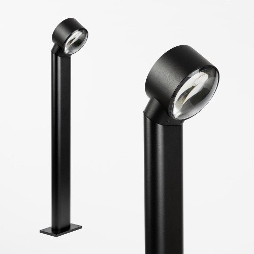 Lampe extérieure Scope lampe de jardin noire aluminium lentille convexe