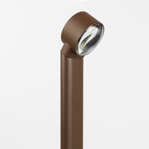 Lampe extérieure Scope lampe de jardin brun rustique aluminium lentille convexe