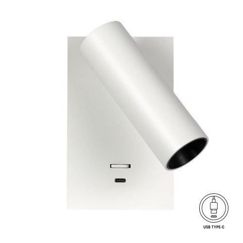 Éclairage intérieur Elias lampe de chevet blanche orientable