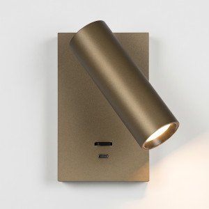 Éclairage intérieur Elias lampe de chevet bronze orientable