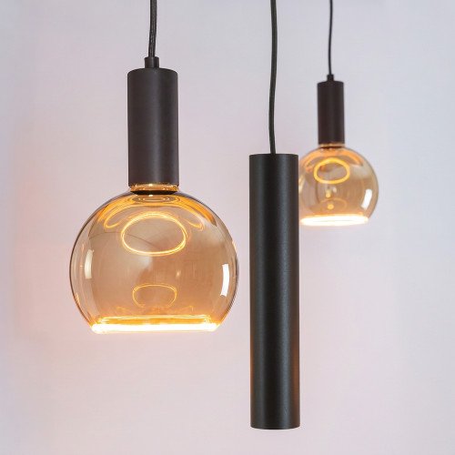 Éclairage intérieur Nura suspension 5 lumières grège moderne