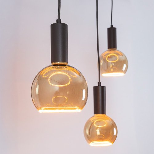 Éclairage intérieur Lumi suspension 6 lumières Grège moderne