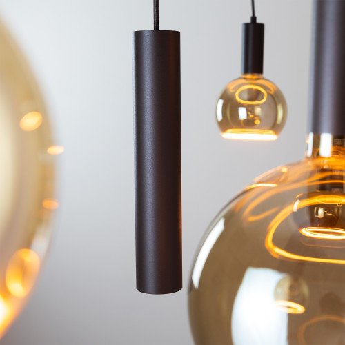 Éclairage intérieur Lumi suspension 6 lumières Grège moderne