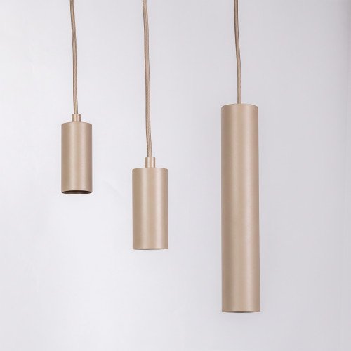 Éclairage intérieur Lumi suspension 6 lumières sable moderne