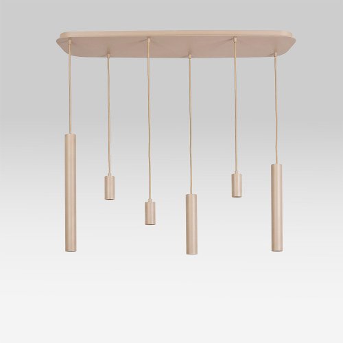 Éclairage intérieur Lumi suspension 6 lumières sable moderne