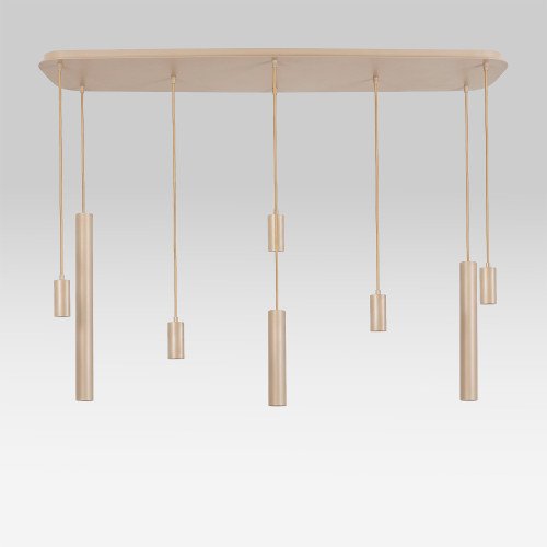 Éclairage intérieur Lumi suspension 8 lumières sable moderne