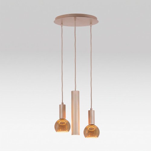 Éclairage intérieur Zari suspension 3 lumières sable moderne