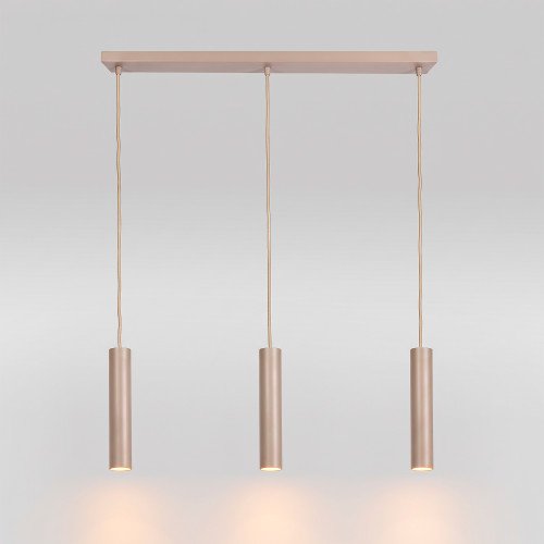 Éclairage intérieur Jerez suspension 3 lumières sable moderne