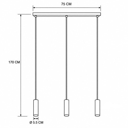 Éclairage intérieur Jerez suspension 3 lumières sable moderne