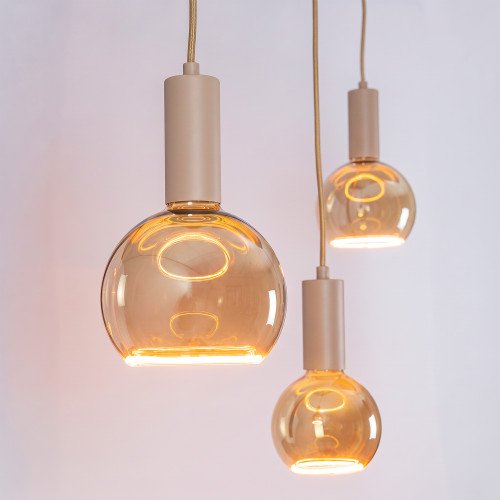 Éclairage intérieur Dari suspension 3 lumières sable moderne