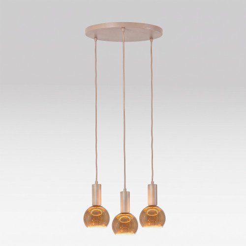Éclairage intérieur Dari suspension 3 lumières sable moderne