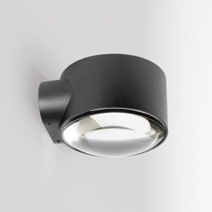 Fenêtre en verre convexe noire applique murale moderne downlighter