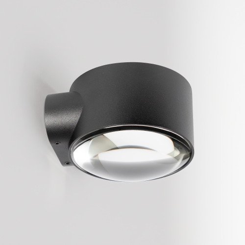 Fenêtre en verre convexe noire applique murale moderne downlighter