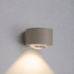 Fenêtre en verre convexe champagne applique murale moderne downlighter