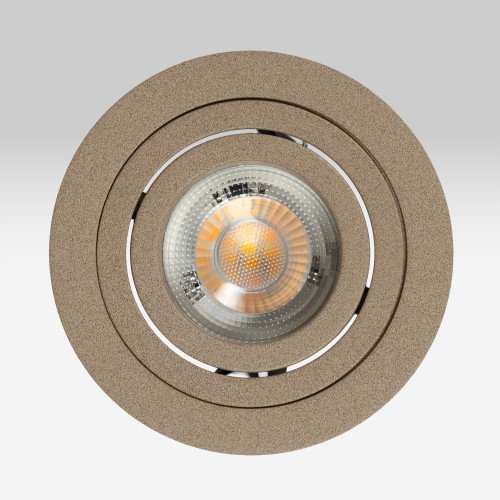 Lot de 10 Spots encastrable orientable Lune Rond Champagne