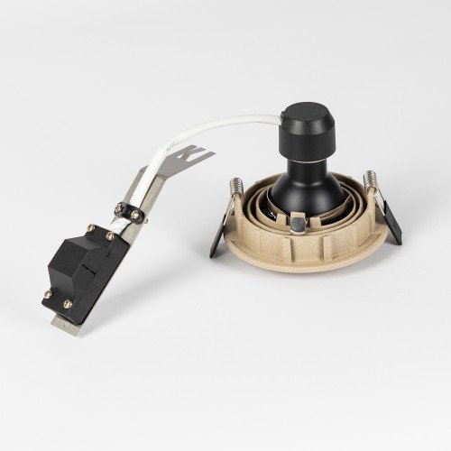 Lot de 10 Spots encastrable orientable Lune Rond Champagne