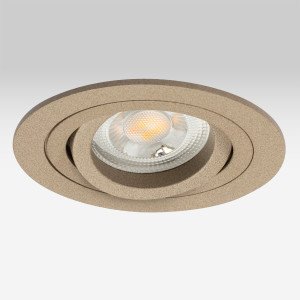 Spot encastrable orientable Lune Rond Champagne