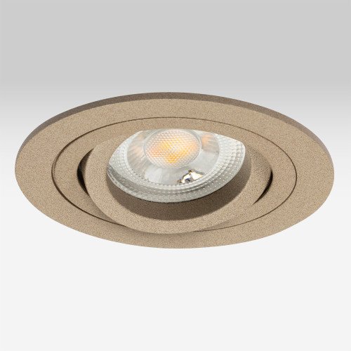 Lot de 10 Spots encastrable orientable Lune Rond Champagne