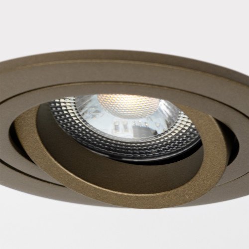 Lot de 10 Spots encastrable orientable Lune Rond Bronze
